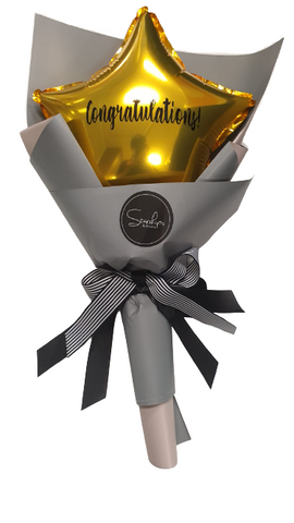 Foil Balloon Bouquet 'Congratulations!' - Star