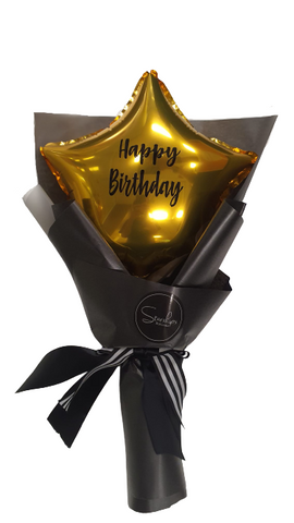 Foil Balloon Bouquet 'Happy Birthday' - Star